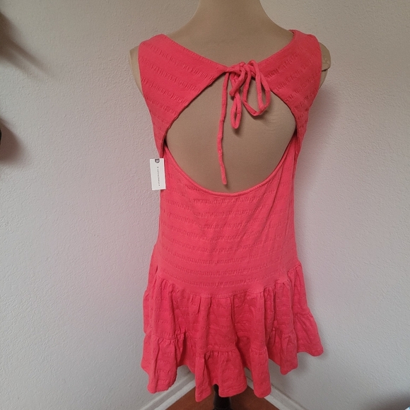 By Anthropologie Coral Open Back Dress NEW - Picture 7 of 7